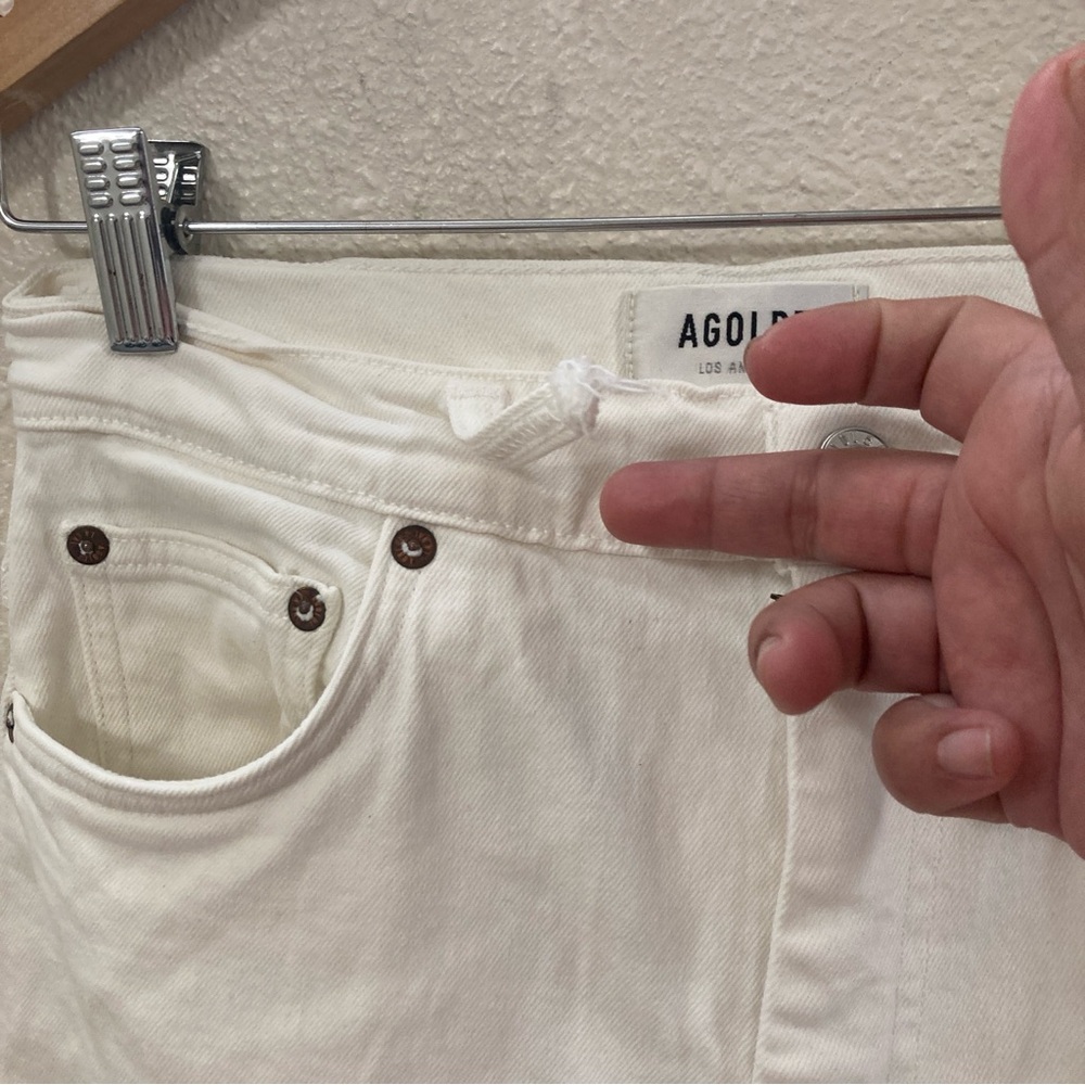 Agolde Los Angeles Women’s Jeans Demin Straight Cream Size 28 - Picture 15 of 16